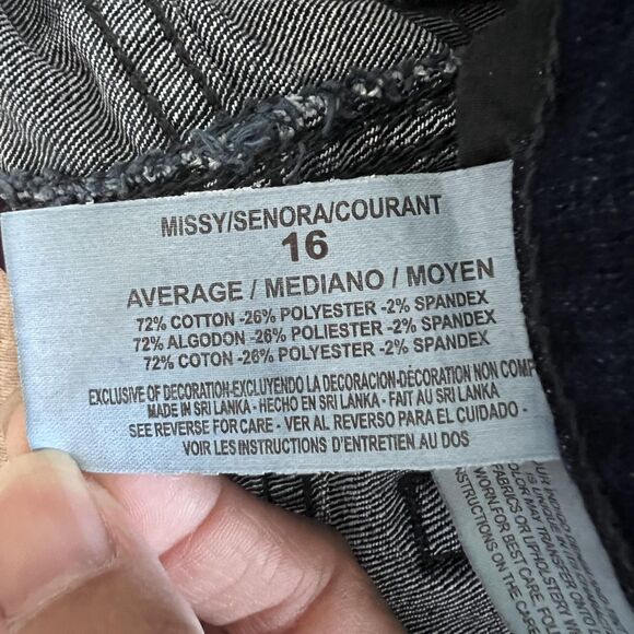 Gloria Vanderbilt Jeans Womens 16 Blue Amanda Stretch Denim High Rise Classic - Picture 13 of 14